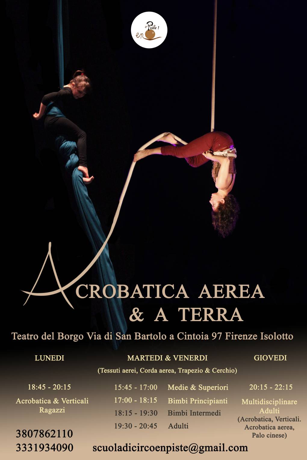 Corsi di acrobatica e acrobatica aerea